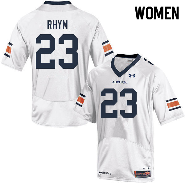 Auburn Tigers Women's J.D. Rhym #23 White Under Armour Stitched College 2022 NCAA Authentic Football Jersey LXK1374AS